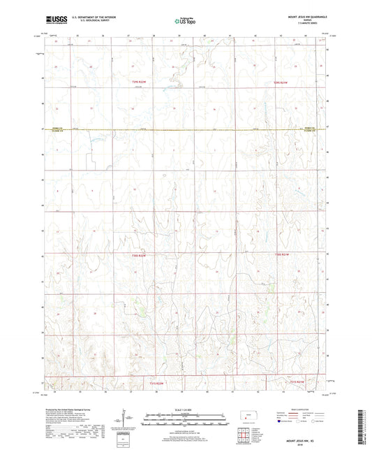 Mount Jesus NW Kansas US Topo Map Image