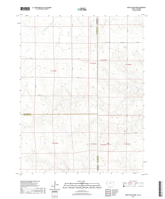 Mount Sunflower Kansas US Topo Map Image