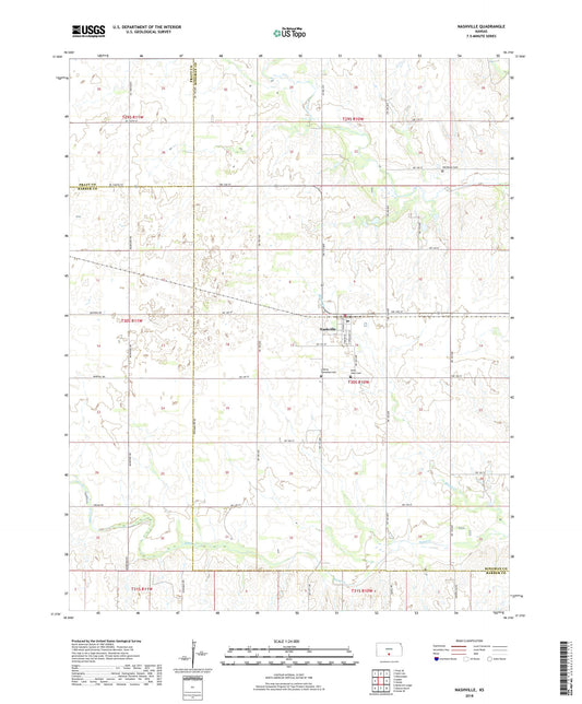 Nashville Kansas US Topo Map Image