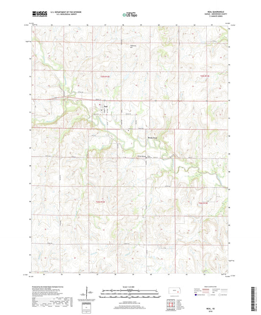 Neal Kansas US Topo Map Image