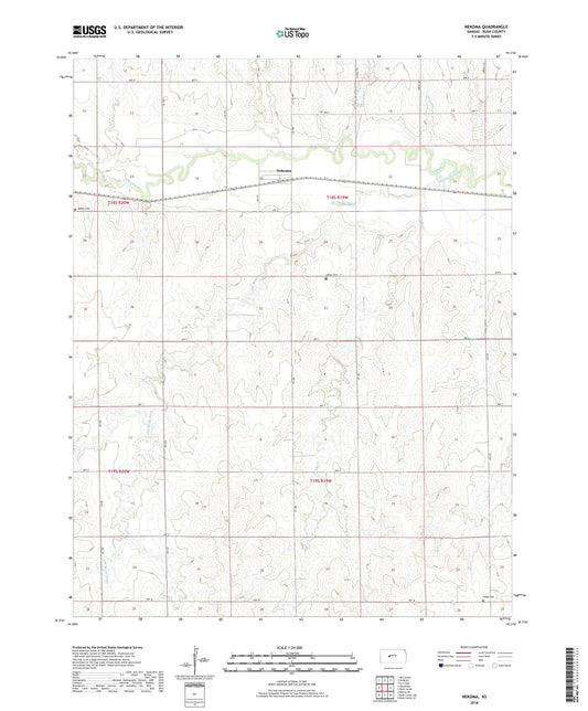 Nekoma Kansas US Topo Map Image