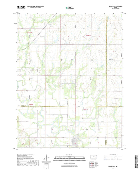 Neosho Falls Kansas US Topo Map Image