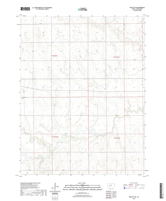 Ness City NE Kansas US Topo Map Image