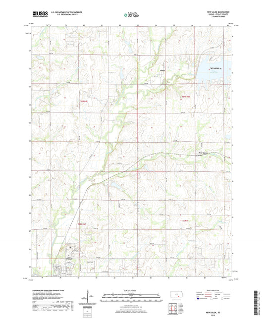New Salem Kansas US Topo Map Image