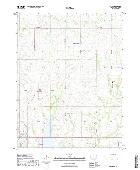 New Strawn Kansas US Topo Map Image