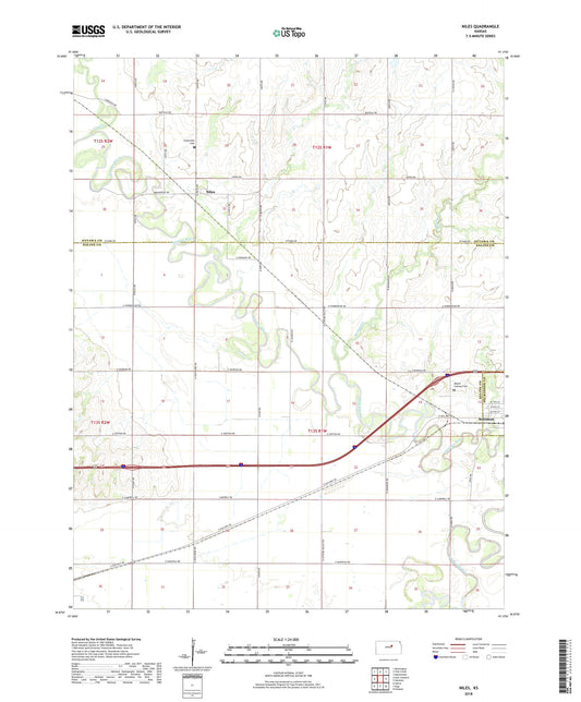 Niles Kansas US Topo Map Image