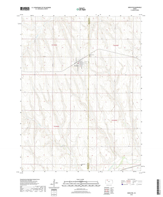 Norcatur Kansas US Topo Map Image