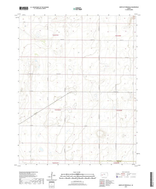 North of Pierceville Kansas US Topo Map Image