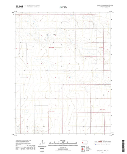North of Sand Creek Kansas US Topo Map Image