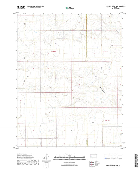 North of Shirley Creek Kansas US Topo Map Image