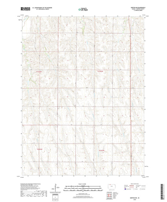 Norton NW Kansas US Topo Map Image
