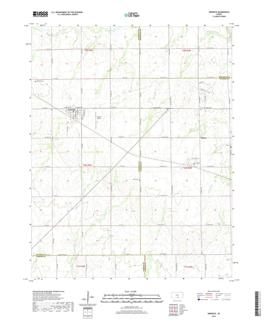 Norwich Kansas US Topo Map Image