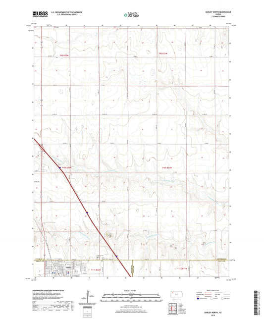 Oakley North Kansas US Topo Map Image
