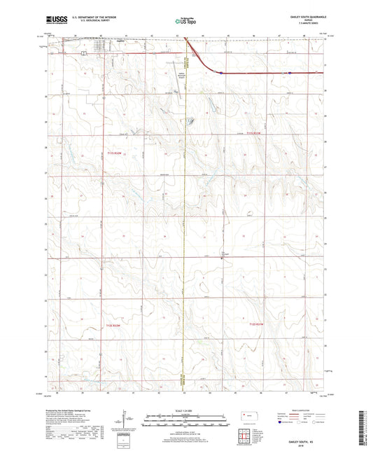 Oakley South Kansas US Topo Map Image
