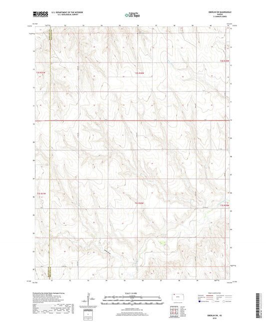 Oberlin SW Kansas US Topo Map Image