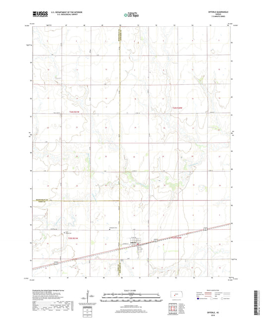 Offerle Kansas US Topo Map Image