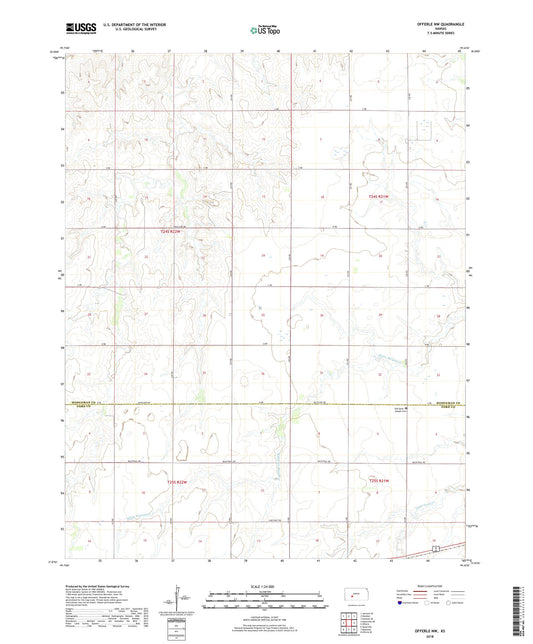 Offerle NW Kansas US Topo Map Image