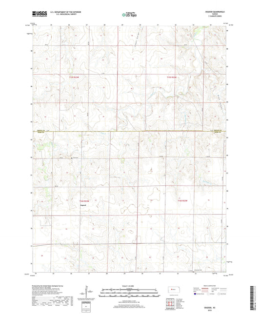 Osgood Kansas US Topo Map Image