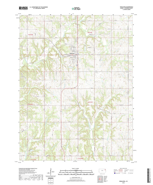 Oskaloosa Kansas US Topo Map Image