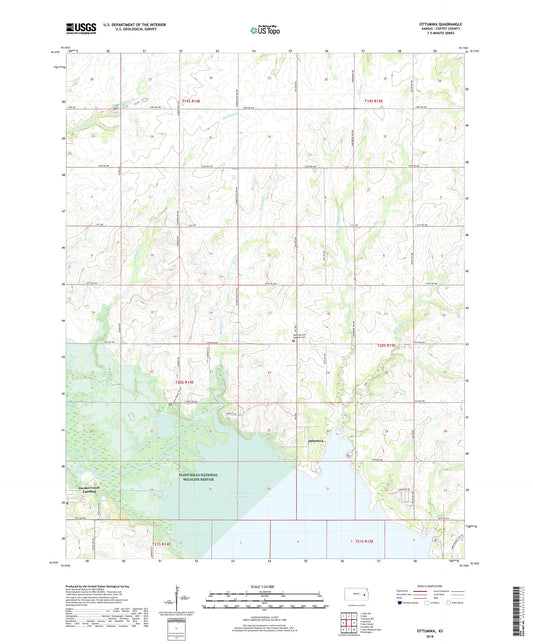 Ottumwa Kansas US Topo Map Image