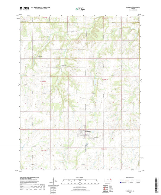 Overbrook Kansas US Topo Map Image