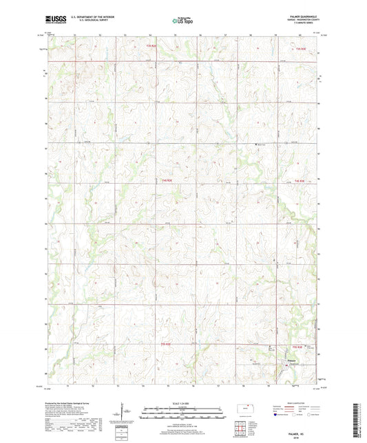 Palmer Kansas US Topo Map Image