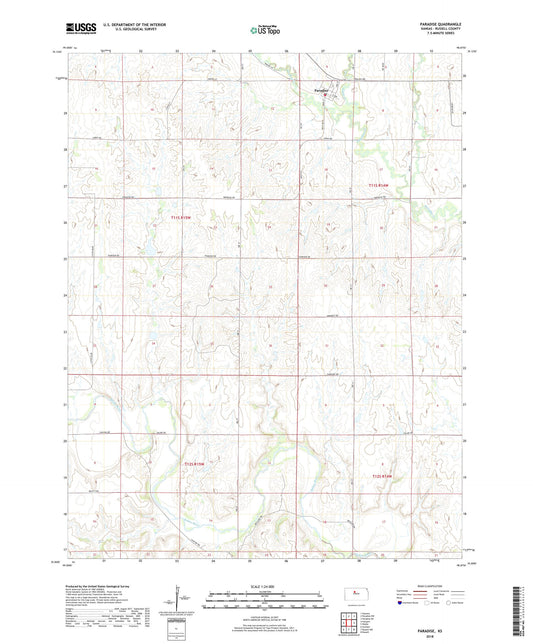 Paradise Kansas US Topo Map Image