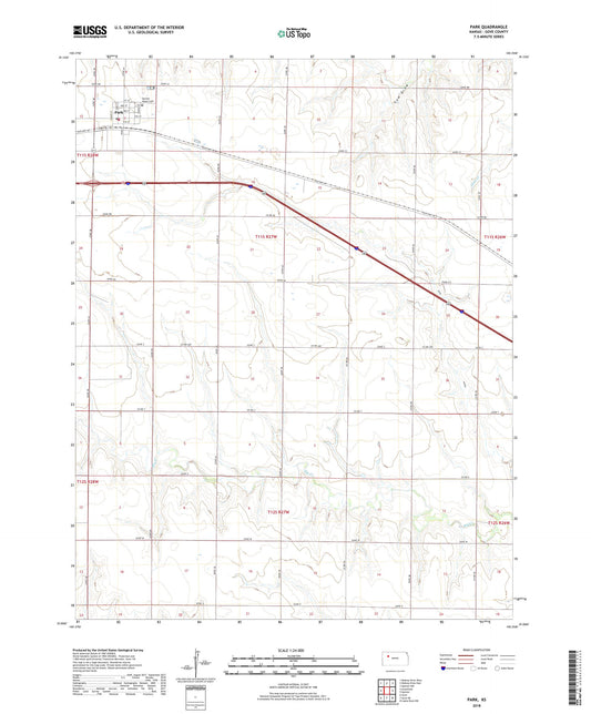 Park Kansas US Topo Map Image