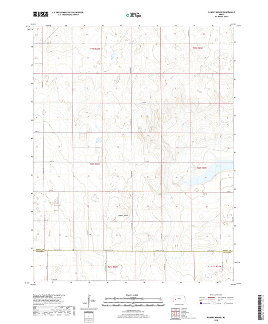Pawnee Mound Kansas US Topo Map Image