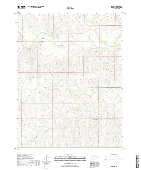 Penokee Kansas US Topo Map Image