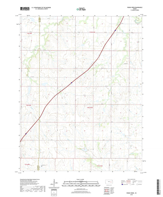 Phenis Creek Kansas US Topo Map Image