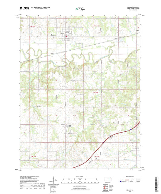 Pomona Kansas US Topo Map Image