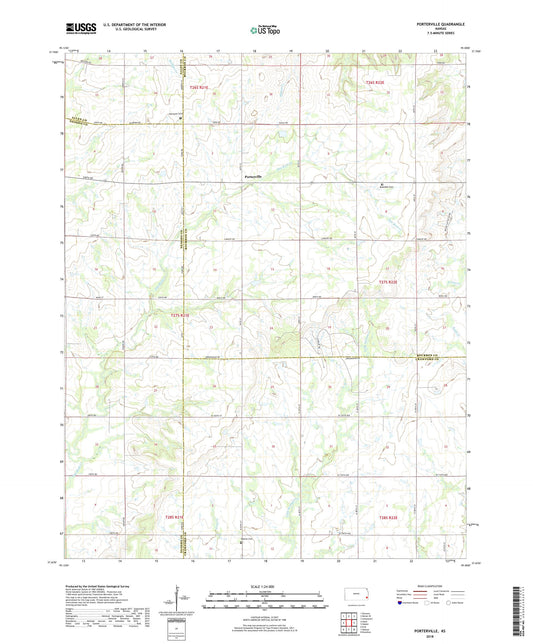 Porterville Kansas US Topo Map Image