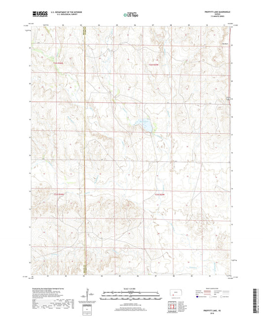 Proffitt Lake Kansas US Topo Map Image