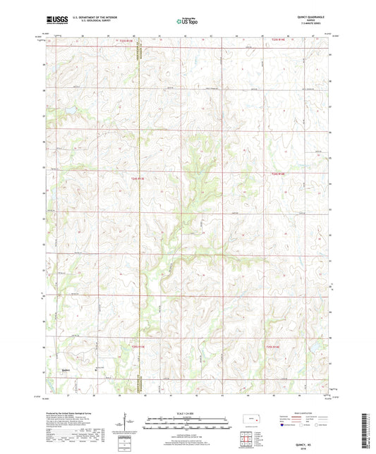 Quincy Kansas US Topo Map Image