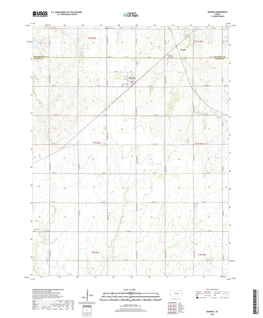 Ramona Kansas US Topo Map Image