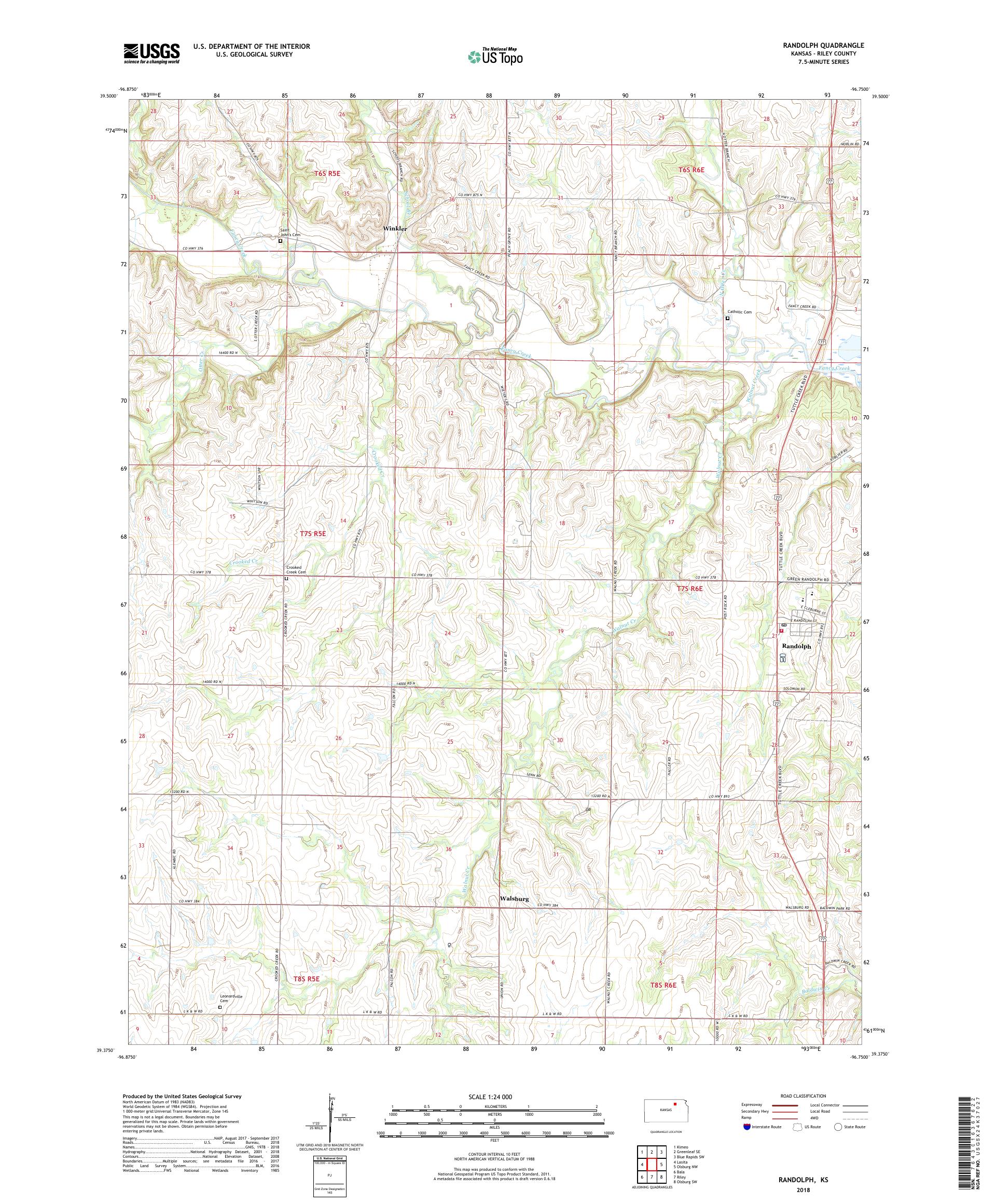 Randolph Kansas US Topo Map – MyTopo Map Store