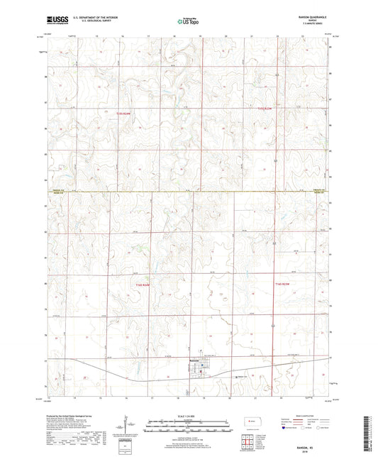 Ransom Kansas US Topo Map Image