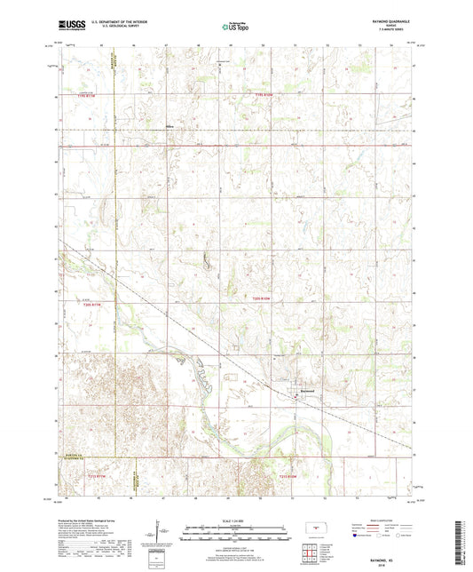 Raymond Kansas US Topo Map Image