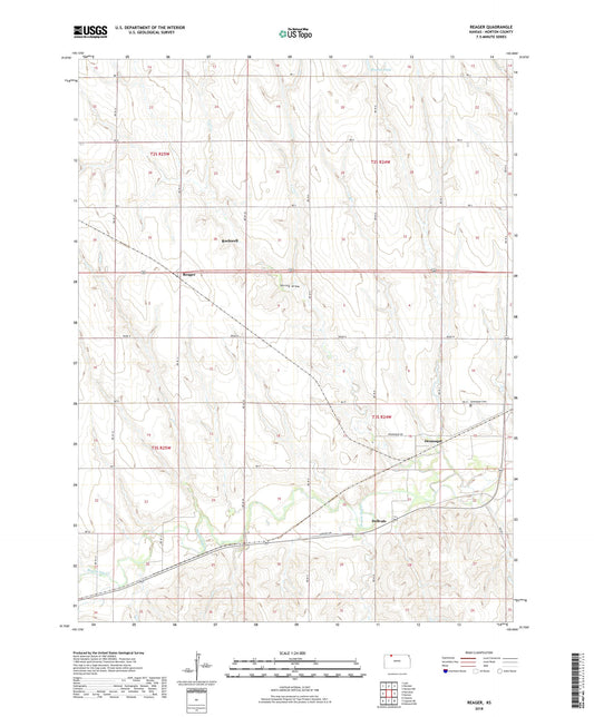 Reager Kansas US Topo Map Image