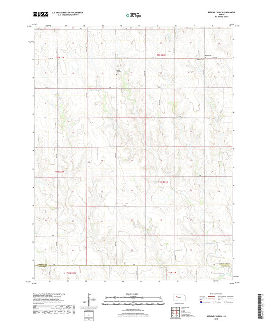 Redline Church Kansas US Topo Map Image