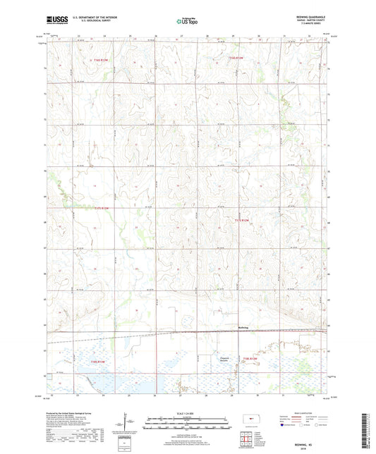 Redwing Kansas US Topo Map Image