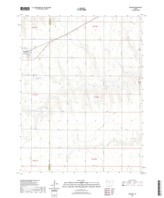 Rexford Kansas US Topo Map Image