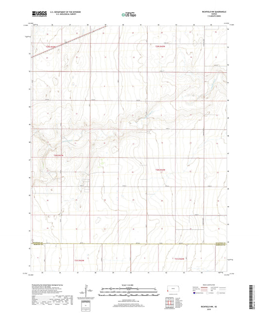 Richfield NW Kansas US Topo Map Image