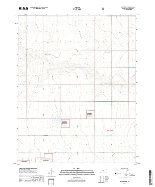 Richfield SW Kansas US Topo Map Image