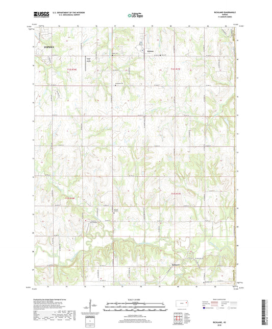 Richland Kansas US Topo Map Image