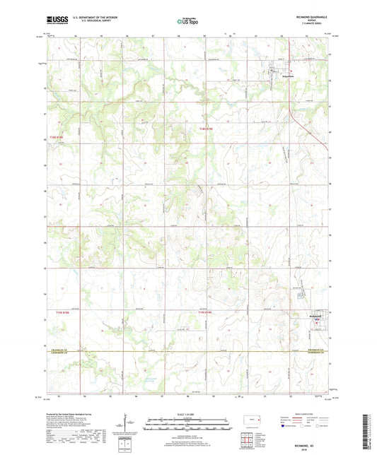 Richmond Kansas US Topo Map Image
