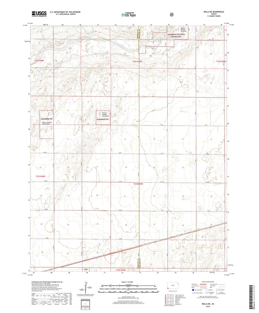 Rolla NE Kansas US Topo Map Image