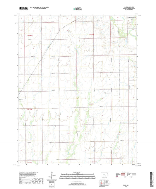 Rome Kansas US Topo Map Image