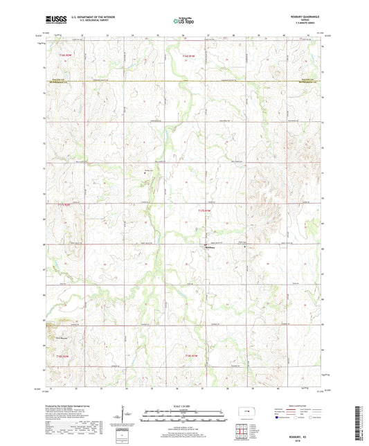 Roxbury Kansas US Topo Map Image